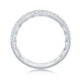 Classic Half Diamond Pave Wedding Band with Quilted Interior MR2029Q/18