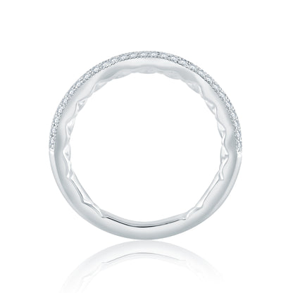 A.Jaffe Contoured Two Row Pavé Diamond Quilted Wedding Band MR2038Q/22