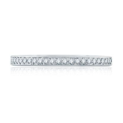 A.Jaffe Milgrain Accent Diamond Quilted Wedding Band MR2191Q/12