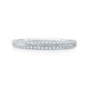 A.Jaffe Modern Vintage Two Row Milgrain Detail Diamond Quilted Wedding Band MR2294Q/22