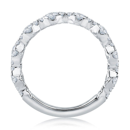 Floating Bubble Diamond Wedding Band with Quilted Interior MR2303Q/73