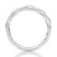 This wedding band features two alternating bands with hand set Pavé sparkling diamonds. Made for the modern bride who prefer the petite look and feel. MRCOV2544/11