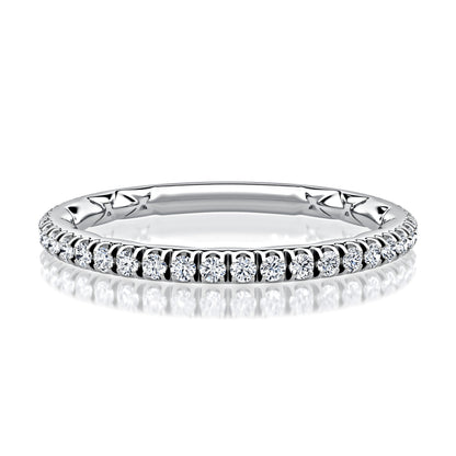 Delicate Three Quarters Diamond Wedding Band MRCRD2907Q/30