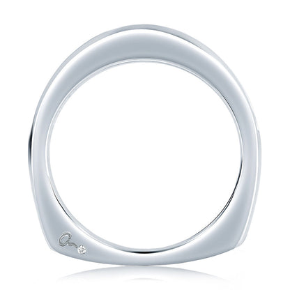 A.Jaffe Signature Contoured Channel Set Diamond Wedding Band MRS032/48