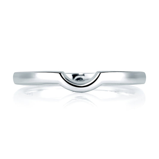 A.Jaffe Signature Contoured Solitaire Wedding Band MRS096/PL