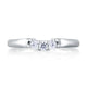 A.Jaffe Signature Three Stone with Scroll Motif Diamond Wedding Band MRS237/25