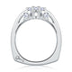 A.Jaffe Signature Three Stone with Scroll Motif Diamond Wedding Band MRS237/25
