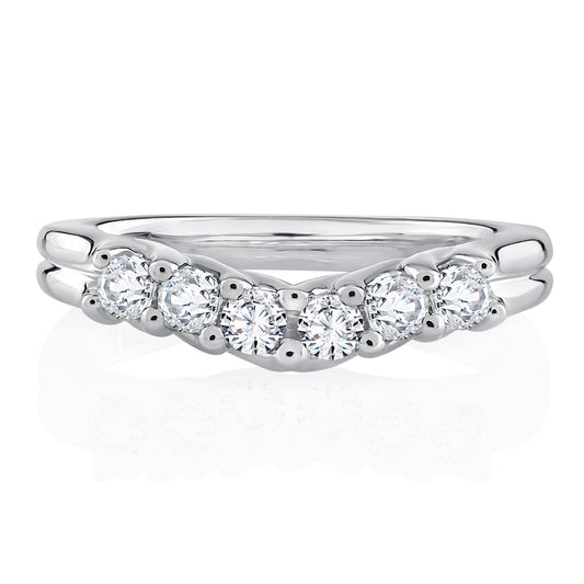 A.Jaffe Signature Six Stone Trellis Diamond Wedding Band MRS263/36