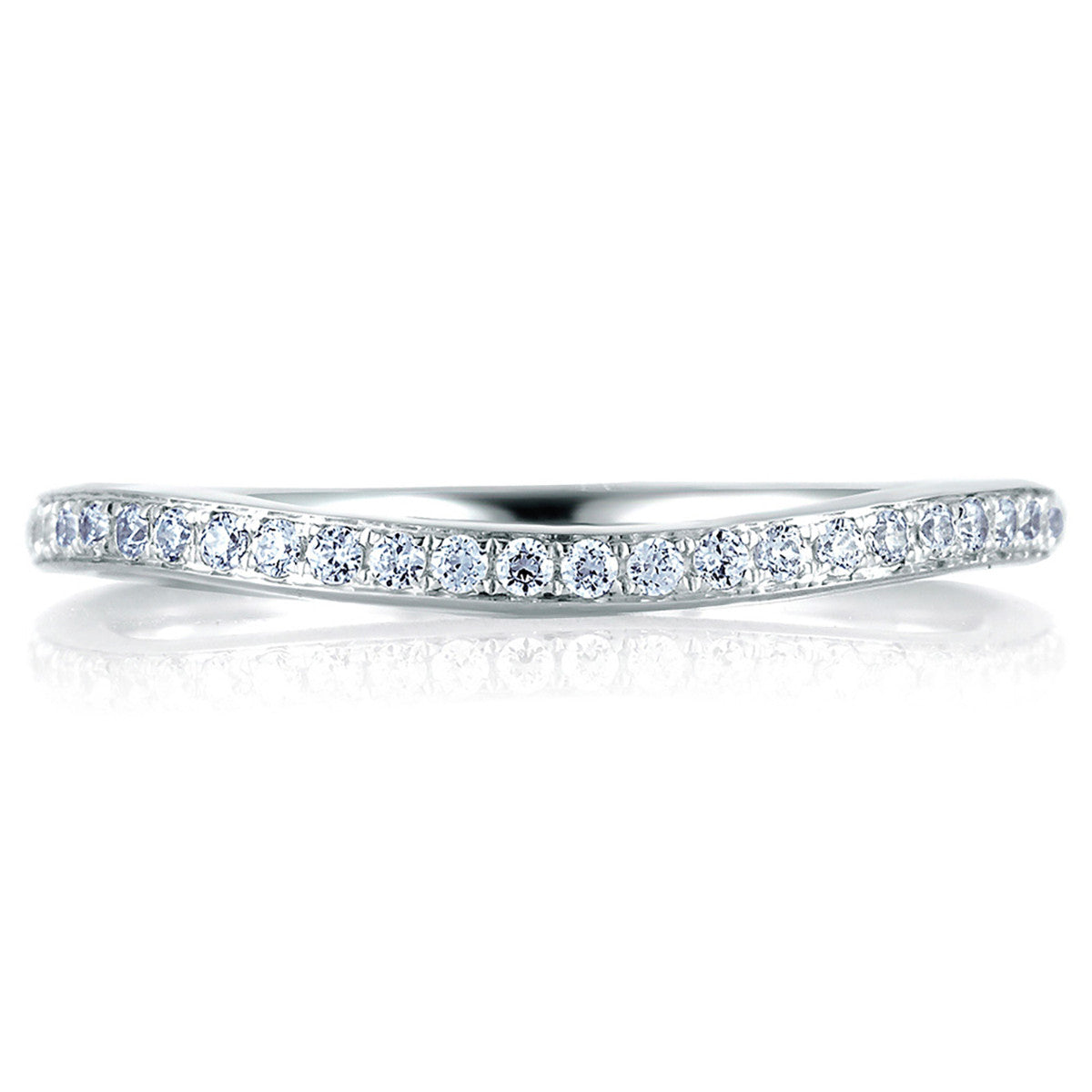 A. Jaffe Curved Pave Signature Diamond Wedding Band MRS332/19