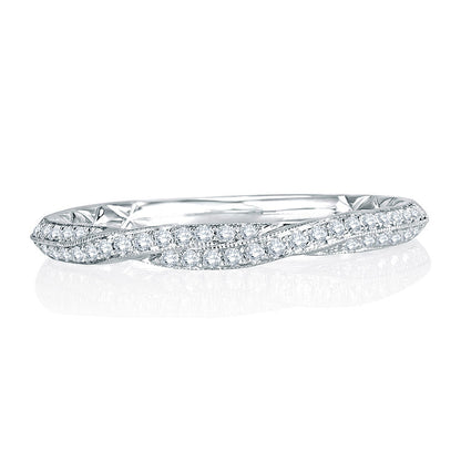 A. Jaffe Delicate Quilted Diamond Anniversary Band MRS740Q/18