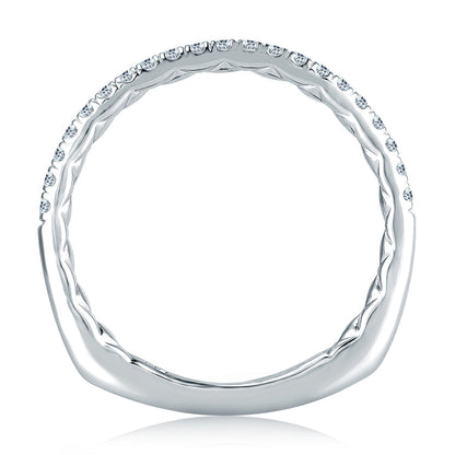 A.Jaffe Signature Unique Delicate Diamond Quilted Wedding Band MRS766Q/16