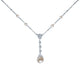 Gabriel & Co. NK1156W45PL 14K White Gold Diamond and Cultured Pearl Y Knot Necklace