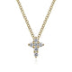 Gabriel & Co. NK1370Y45JJ 14K Yellow Gold Diamond Cross Pendant Necklace
