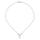 Gabriel & Co. NK1420W45PL 14K White Gold Cultured Pearl and Diamond Accent Necklace