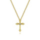 Gabriel & Co. NK1695Y45JJ 14K Yellow Gold Beaded Diamond Cross Pendant Necklace