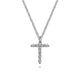 Gabriel & Co. NK1881W45JJ 14K White Gold Diamond Cross Pendant Necklace