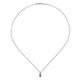 Gabriel & Co. NK2070W45EB 14K White Gold Emerald and Diamond Teardrop Pendant Necklace
