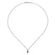Gabriel & Co. NK2070W45RB 14K White Gold Ruby and Diamond Teardrop Pendant Necklace