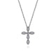 Gabriel & Co. NK2210W45JJ 14K White Gold Marquise Shaped Diamond Cross Necklace