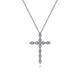 Gabriel & Co. NK2211W45JJ 14K White Gold Segmented Diamond Cross Necklace