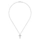 Gabriel & Co. NK2211W45JJ 14K White Gold Segmented Diamond Cross Necklace