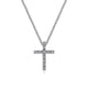 Gabriel & Co. NK2658W45JJ 18 inch 14K White Gold Diamond Cross Pendant Necklace