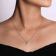 Gabriel & Co. NK2658W45JJ 18 inch 14K White Gold Diamond Cross Pendant Necklace