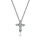 Gabriel & Co. NK2666W45JJ 18 inch 14K White Gold Diamond Cross Pendant Necklace