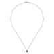 Gabriel & Co. NK2824W45AM 14K White Gold Amethyst and Diamond Halo Pendant Necklace