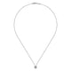 Gabriel & Co. NK2824W45JJ 14K White Gold Diamond Halo Pendant Necklace