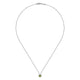 Gabriel & Co. NK2824W45PE 14K White Gold Peridot and Diamond Halo Pendant Necklace