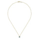 Gabriel & Co. NK2824Y45BT 14K Yellow Gold Round Swiss Blue Topaz and Diamond Halo Pendant Necklace