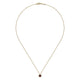 Gabriel & Co. NK2824Y45GN 14K Yellow Gold Garnet and Diamond Halo Pendant Necklace