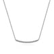 Gabriel & Co. NK4273W45JJ 18 inch 14K White Gold Diamond Pavé Curved Bar Necklace