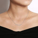 Gabriel & Co. NK4273W45JJ 18 inch 14K White Gold Diamond Pavé Curved Bar Necklace