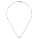 Gabriel & Co. NK4345W45JJ 14K White Gold Sideways Curved Diamond Cross Necklace