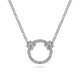 Gabriel & Co. NK4606W45JJ 14K White Gold Open Diamond Circle Pendant Necklace