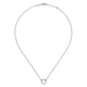 Gabriel & Co. NK4606W45JJ 14K White Gold Open Diamond Circle Pendant Necklace