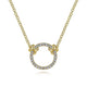 Gabriel & Co. NK4606Y45JJ 14K Yellow Gold Open Diamond Circle Pendant Necklace