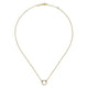 Gabriel & Co. NK4606Y45JJ 14K Yellow Gold Open Diamond Circle Pendant Necklace