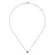 Gabriel & Co. NK4616W45CT 14K White Gold Round Citrine and Diamond Halo Pendant Necklace