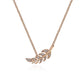Gabriel & Co. NK4627K45JJ 14K Rose Gold Diamond Leaf Pendant Necklace