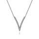 Gabriel & Co. NK4720W45JJ 14K White Gold Diamond Chevron Necklace