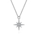 Gabriel & Co. NK4847W45JJ 14K White Gold Diamond Starburst Pendant Necklace