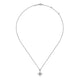Gabriel & Co. NK4847W45JJ 14K White Gold Diamond Starburst Pendant Necklace