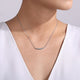 Gabriel & Co. NK4879W45JJ 14K White Gold Curved Diamond Bar Necklace