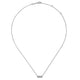Gabriel & Co. NK4943W45JJ 14K White Gold Pave Diamond Bar Necklace