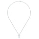 Gabriel & Co. NK4997W45JJ 14K White Gold Diamond Cross Pendant Necklace