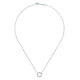 Gabriel & Co. NK5078W45JJ 14K White Gold Circle Diamond Pendant Necklace