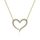 Gabriel & Co. NK5265Y45JJ 14K Yellow Gold Open Heart Diamond Pendant Necklace